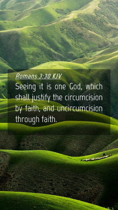 Picture 04 - Romans 3:30 KJV Mobile Phone Wallpaper - Seeing it is one God, which shall justify the - Mobile Bible Verse Wallpaper