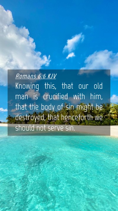 Picture 04 - Romans 6:6 KJV Mobile Phone Wallpaper - Knowing this, that our old man is crucified with - Mobile Bible Verse Wallpaper