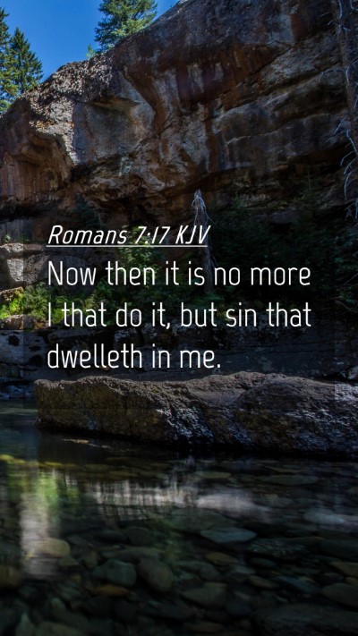 Picture 04 - Romans 7:17 KJV Mobile Phone Wallpaper - Now then it is no more I that do it, but sin that - Mobile Bible Verse Wallpaper