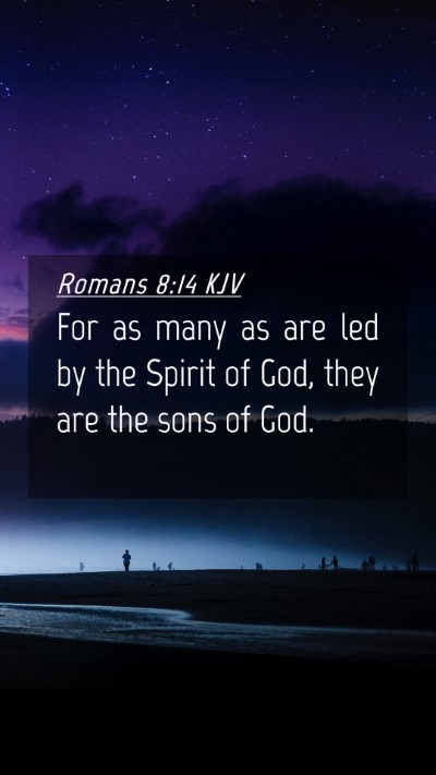 Picture 04 - Romans 8:14 KJV Mobile Phone Wallpaper - For as many as are led by the Spirit of God, they - Mobile Bible Verse Wallpaper