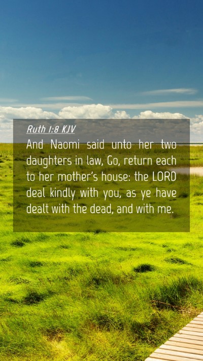 Picture 04 - Ruth 1:8 KJV Mobile Phone Wallpaper - And Naomi said unto her two daughters in law, Go, - Mobile Bible Verse Wallpaper