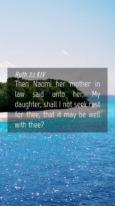 Picture 04 - Ruth 3:1 KJV Mobile Phone Wallpaper - Then Naomi her mother in law said unto her, My - Mobile Bible Verse Wallpaper