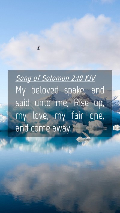 Picture 04 - Song of Solomon 2:10 KJV Mobile Phone Wallpaper - My beloved spake, and said unto me, Rise up, my - Mobile Bible Verse Wallpaper