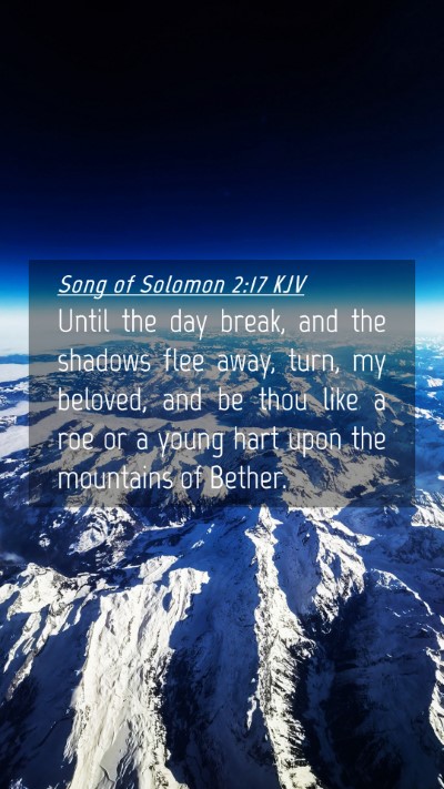 Picture 04 - Song of Solomon 2:17 KJV Mobile Phone Wallpaper - Until the day break, and the shadows flee away, - Mobile Bible Verse Wallpaper