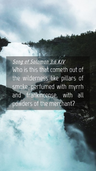 Picture 04 - Song of Solomon 3:6 KJV Mobile Phone Wallpaper - Who is this that cometh out of the wilderness - Mobile Bible Verse Wallpaper