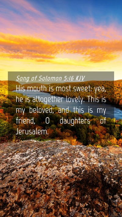 Picture 04 - Song of Solomon 5:16 KJV Mobile Phone Wallpaper - His mouth is most sweet: yea, he is altogether - Mobile Bible Verse Wallpaper