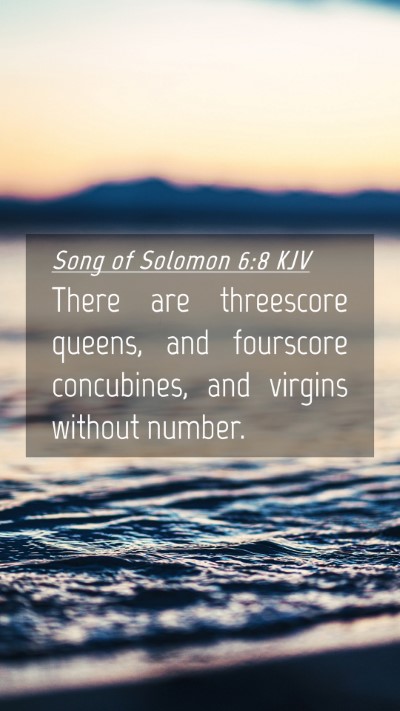 Picture 04 - Song of Solomon 6:8 KJV Mobile Phone Wallpaper - There are threescore queens, and fourscore - Mobile Bible Verse Wallpaper