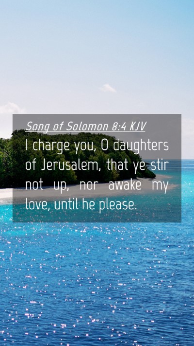 Picture 04 - Song of Solomon 8:4 KJV Mobile Phone Wallpaper - I charge you, O daughters of Jerusalem, that ye - Mobile Bible Verse Wallpaper