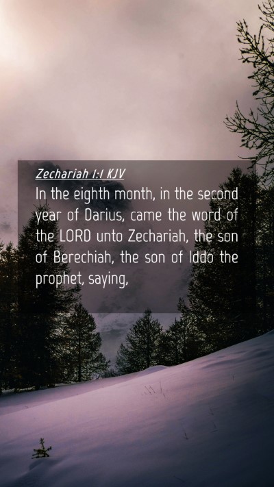 Picture 04 - Zechariah 1:1 KJV Mobile Phone Wallpaper - In the eighth month, in the second year of - Mobile Bible Verse Wallpaper