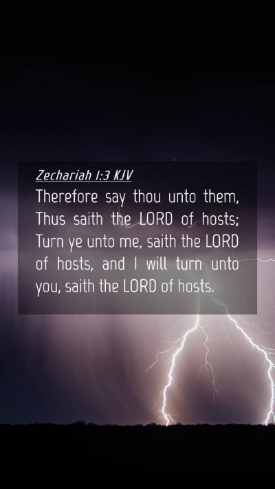 Picture 04 - Zechariah 1:3 KJV Mobile Phone Wallpaper - Therefore say thou unto them, Thus saith the LORD - Mobile Bible Verse Wallpaper