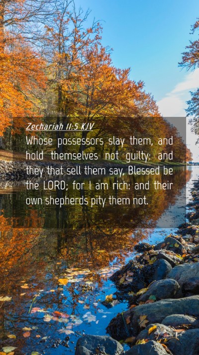 Picture 04 - Zechariah 11:5 KJV Mobile Phone Wallpaper - Whose possessors slay them, and hold themselves - Mobile Bible Verse Wallpaper