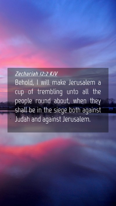 Picture 04 - Zechariah 12:2 KJV Mobile Phone Wallpaper - Behold, I will make Jerusalem a cup of trembling - Mobile Bible Verse Wallpaper