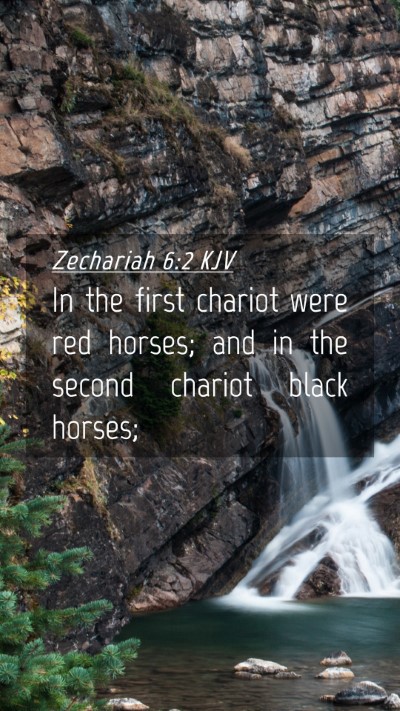 Picture 04 - Zechariah 6:2 KJV Mobile Phone Wallpaper - In the first chariot were red horses; and in the - Mobile Bible Verse Wallpaper