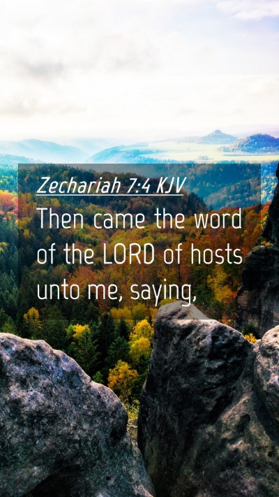 Picture 04 - Zechariah 7:4 KJV Mobile Phone Wallpaper - Then came the word of the LORD of hosts unto me, - Mobile Bible Verse Wallpaper