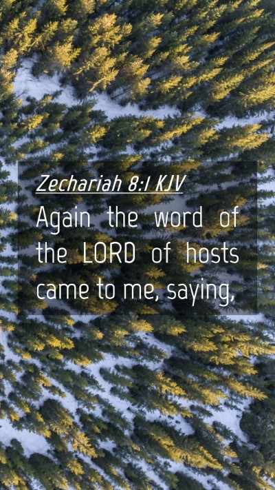 Picture 04 - Zechariah 8:1 KJV Mobile Phone Wallpaper - Again the word of the LORD of hosts came to me, - Mobile Bible Verse Wallpaper