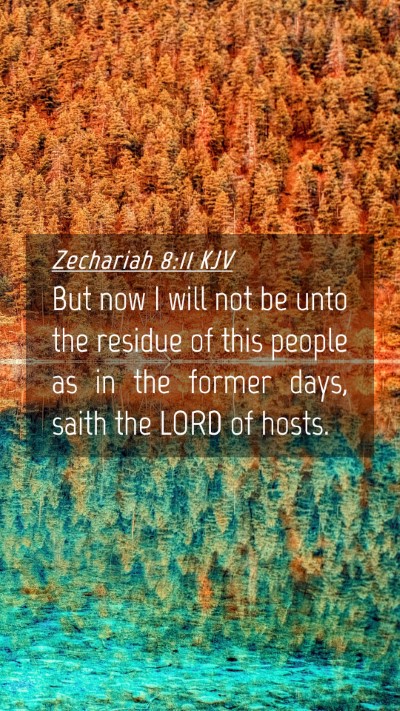 Picture 04 - Zechariah 8:11 KJV Mobile Phone Wallpaper - But now I will not be unto the residue of this - Mobile Bible Verse Wallpaper