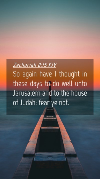 Picture 04 - Zechariah 8:15 KJV Mobile Phone Wallpaper - So again have I thought in these days to do well - Mobile Bible Verse Wallpaper