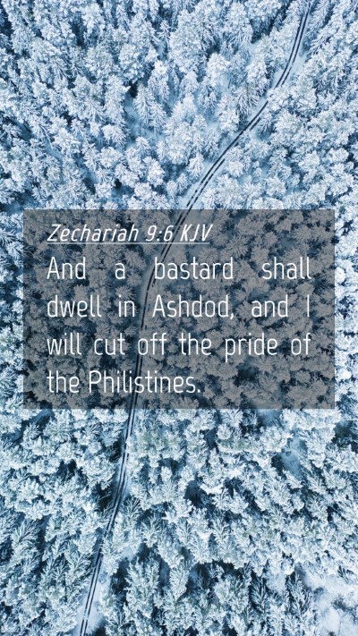 Picture 04 - Zechariah 9:6 KJV Mobile Phone Wallpaper - And a bastard shall dwell in Ashdod, and I will - Mobile Bible Verse Wallpaper
