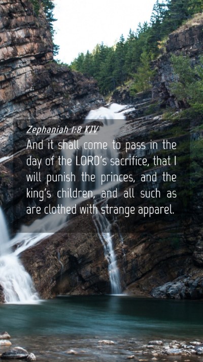 Picture 04 - Zephaniah 1:8 KJV Mobile Phone Wallpaper - And it shall come to pass in the day of the - Mobile Bible Verse Wallpaper