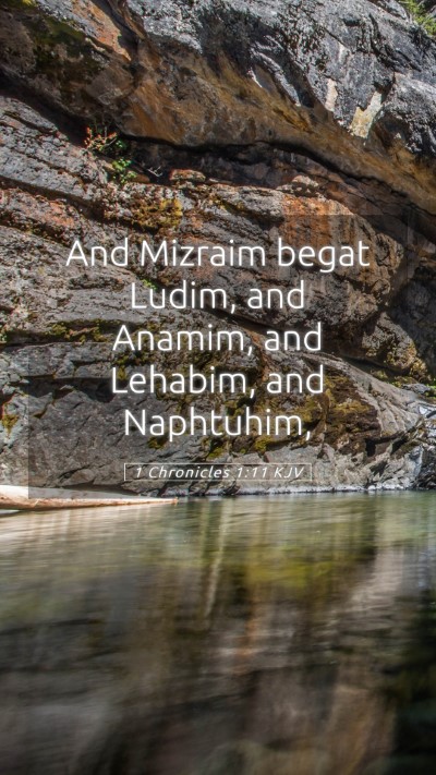 Picture 05 - 1 Chronicles 1:11 KJV Mobile Phone Wallpaper - And Mizraim begat Ludim, and Anamim, and Lehabim, - Mobile Bible Verse Wallpaper