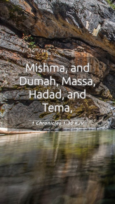 Picture 05 - 1 Chronicles 1:30 KJV Mobile Phone Wallpaper - Mishma, and Dumah, Massa, Hadad, and - Mobile Bible Verse Wallpaper