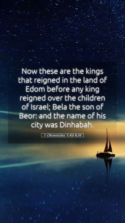 Picture 05 - 1 Chronicles 1:43 KJV Mobile Phone Wallpaper - Now these are the kings that reigned in the land - Mobile Bible Verse Wallpaper