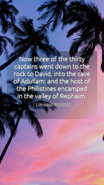 Picture 05 - 1 Chronicles 11:15 KJV Mobile Phone Wallpaper - Now three of the thirty captains went down to the - Mobile Bible Verse Wallpaper