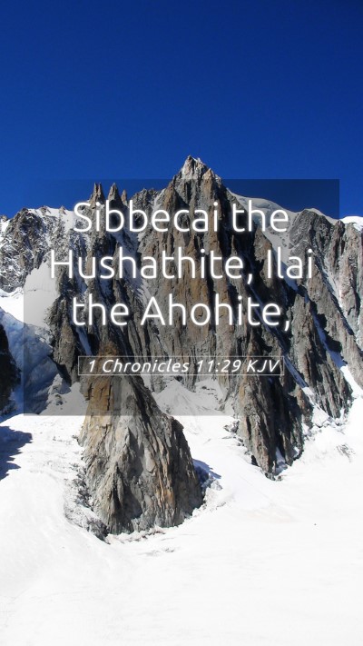 Picture 05 - 1 Chronicles 11:29 KJV Mobile Phone Wallpaper - Sibbecai the Hushathite, Ilai the - Mobile Bible Verse Wallpaper