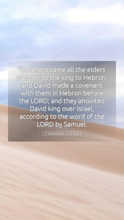Picture 05 - 1 Chronicles 11:3 KJV Mobile Phone Wallpaper - Therefore came all the elders of Israel to the - Mobile Bible Verse Wallpaper