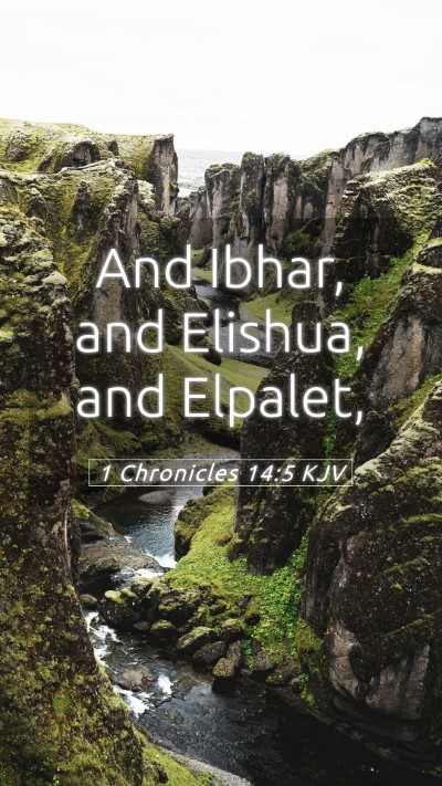Picture 05 - 1 Chronicles 14:5 KJV Mobile Phone Wallpaper - And Ibhar, and Elishua, and - Mobile Bible Verse Wallpaper