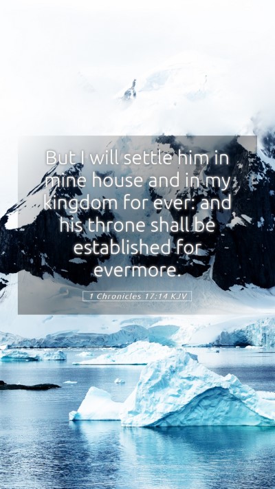 Picture 05 - 1 Chronicles 17:14 KJV Mobile Phone Wallpaper - But I will settle him in mine house and in my - Mobile Bible Verse Wallpaper