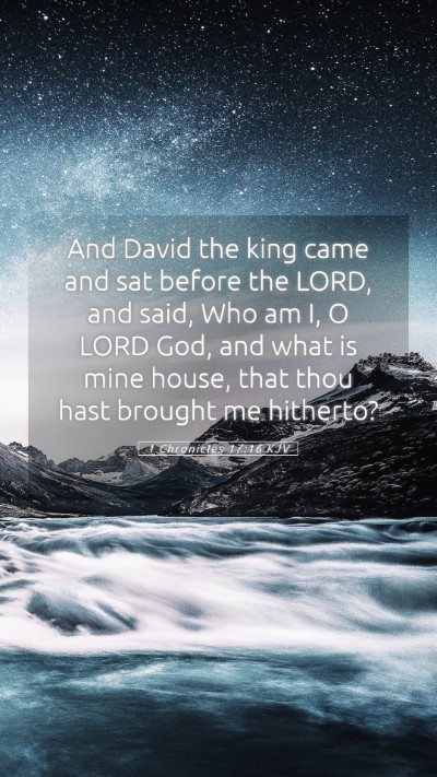 Picture 05 - 1 Chronicles 17:16 KJV Mobile Phone Wallpaper - And David the king came and sat before the LORD, - Mobile Bible Verse Wallpaper