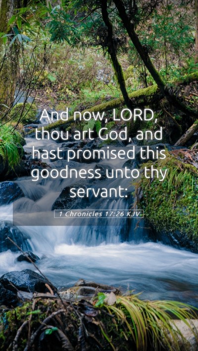 Picture 05 - 1 Chronicles 17:26 KJV Mobile Phone Wallpaper - And now, LORD, thou art God, and hast promised - Mobile Bible Verse Wallpaper