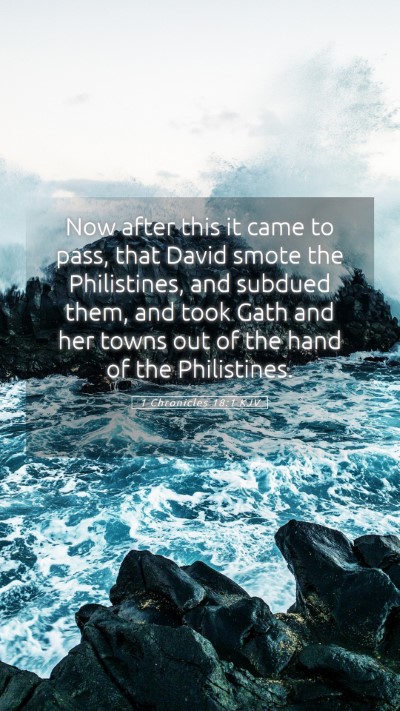 Picture 05 - 1 Chronicles 18:1 KJV Mobile Phone Wallpaper - Now after this it came to pass, that David smote - Mobile Bible Verse Wallpaper