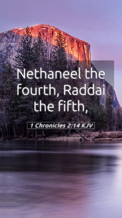 Picture 05 - 1 Chronicles 2:14 KJV Mobile Phone Wallpaper - Nethaneel the fourth, Raddai the - Mobile Bible Verse Wallpaper