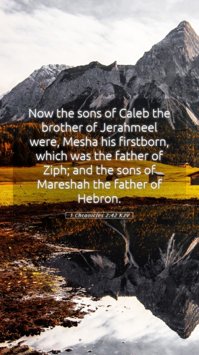 Picture 05 - 1 Chronicles 2:42 KJV Mobile Phone Wallpaper - Now the sons of Caleb the brother of Jerahmeel - Mobile Bible Verse Wallpaper