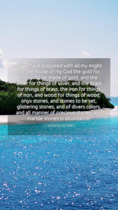 Picture 05 - 1 Chronicles 29:2 KJV Mobile Phone Wallpaper - Now I have prepared with all my might for the - Mobile Bible Verse Wallpaper