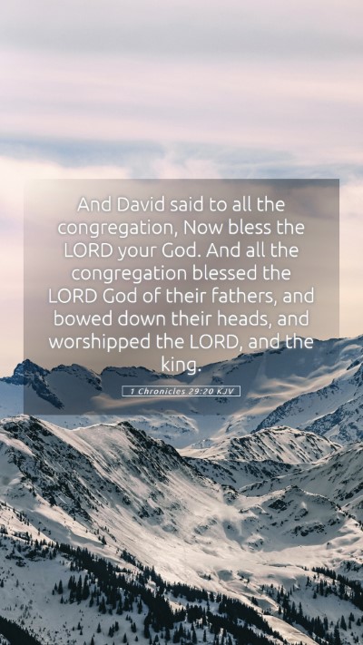 Picture 05 - 1 Chronicles 29:20 KJV Mobile Phone Wallpaper - And David said to all the congregation, Now bless - Mobile Bible Verse Wallpaper
