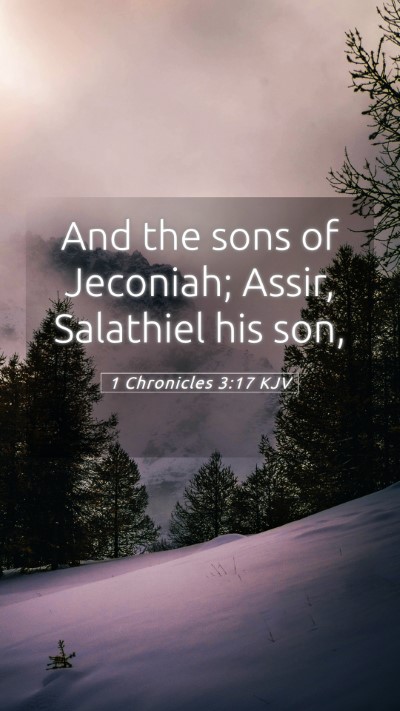 Picture 05 - 1 Chronicles 3:17 KJV Mobile Phone Wallpaper - And the sons of Jeconiah; Assir, Salathiel his - Mobile Bible Verse Wallpaper