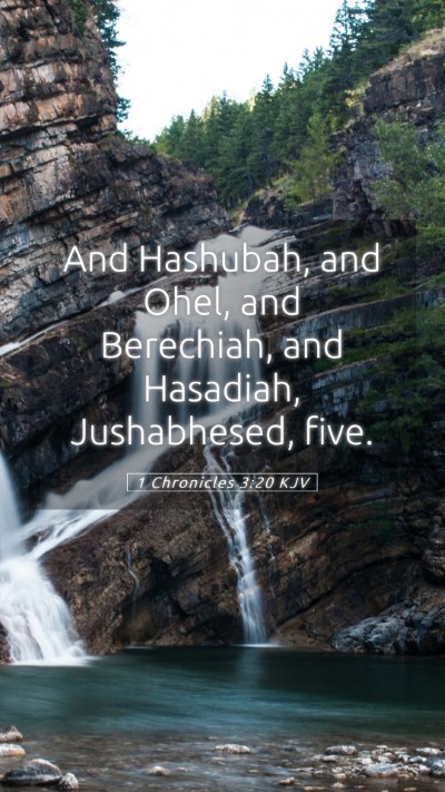 Picture 05 - 1 Chronicles 3:20 KJV Mobile Phone Wallpaper - And Hashubah, and Ohel, and Berechiah, and - Mobile Bible Verse Wallpaper