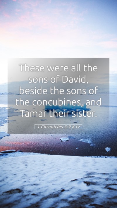 Picture 05 - 1 Chronicles 3:9 KJV Mobile Phone Wallpaper - These were all the sons of David, beside the sons - Mobile Bible Verse Wallpaper