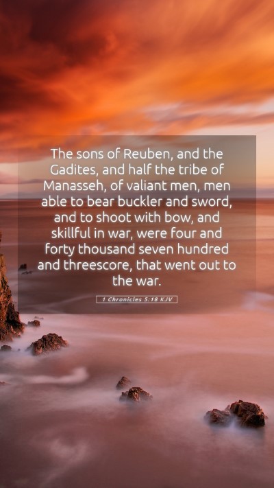 Picture 05 - 1 Chronicles 5:18 KJV Mobile Phone Wallpaper - The sons of Reuben, and the Gadites, and half the - Mobile Bible Verse Wallpaper