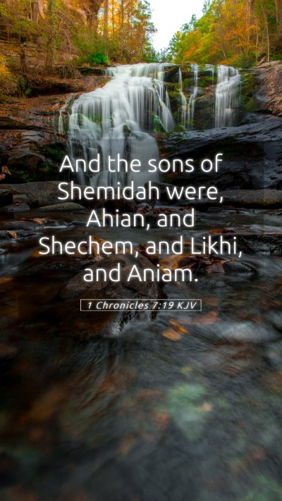 Picture 05 - 1 Chronicles 7:19 KJV Mobile Phone Wallpaper - And the sons of Shemidah were, Ahian, and - Mobile Bible Verse Wallpaper