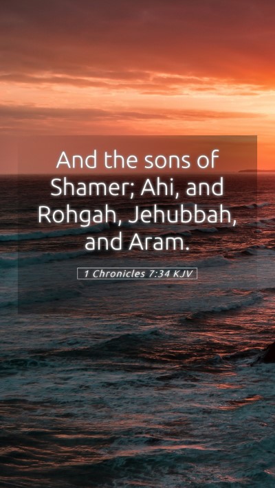 Picture 05 - 1 Chronicles 7:34 KJV Mobile Phone Wallpaper - And the sons of Shamer; Ahi, and Rohgah, - Mobile Bible Verse Wallpaper