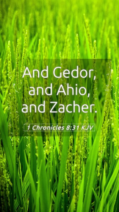 Picture 05 - 1 Chronicles 8:31 KJV Mobile Phone Wallpaper - And Gedor, and Ahio, and - Mobile Bible Verse Wallpaper