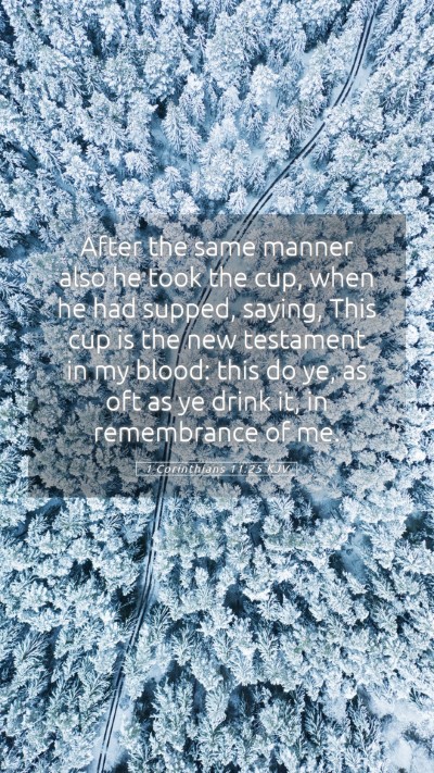 Picture 05 - 1 Corinthians 11:25 KJV Mobile Phone Wallpaper - After the same manner also he took the cup, when - Mobile Bible Verse Wallpaper