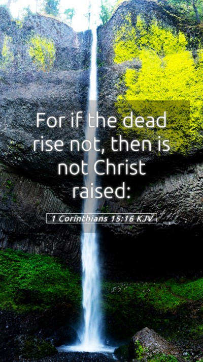 Picture 05 - 1 Corinthians 15:16 KJV Mobile Phone Wallpaper - For if the dead rise not, then is not Christ - Mobile Bible Verse Wallpaper