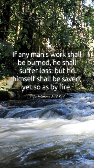 Picture 05 - 1 Corinthians 3:15 KJV Mobile Phone Wallpaper - If any man's work shall be burned, he shall - Mobile Bible Verse Wallpaper