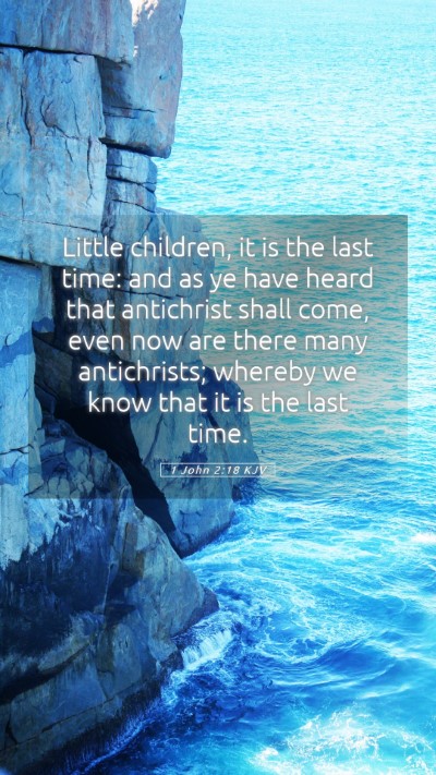 Picture 05 - 1 John 2:18 KJV Mobile Phone Wallpaper - Little children, it is the last time: and as ye - Mobile Bible Verse Wallpaper