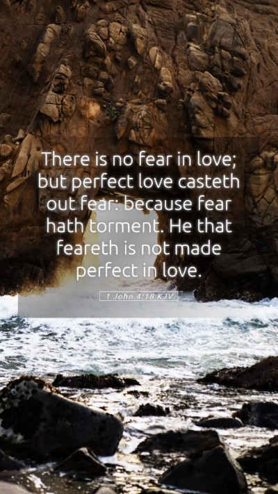 Picture 05 - 1 John 4:18 KJV Mobile Phone Wallpaper - There is no fear in love; but perfect love - Mobile Bible Verse Wallpaper